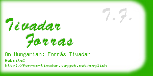 tivadar forras business card